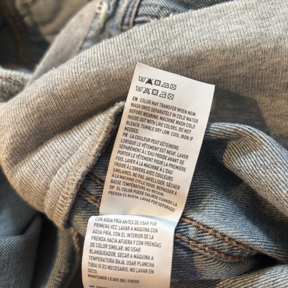 American Eagle Outfitters Denim and Gray Distressed Jacket - Picture 10 of 10
